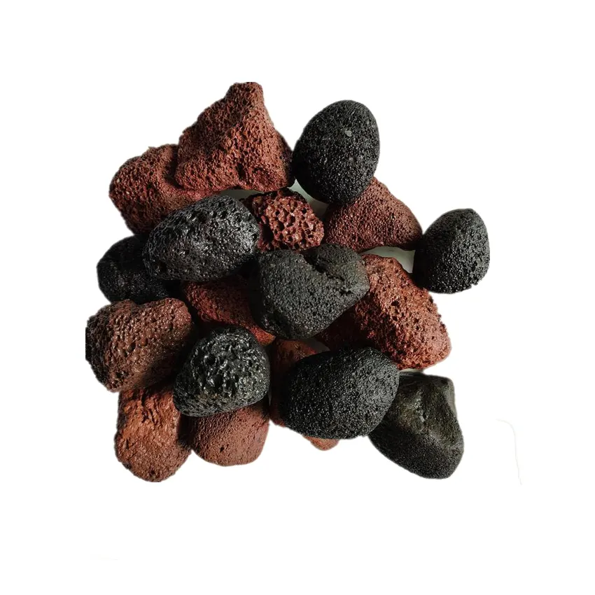 Factory Selling Cheap Price Red Volcanic Stone Black Volcanic Stone Volcanic Rock for Cooking Bbq Lava Rocks
